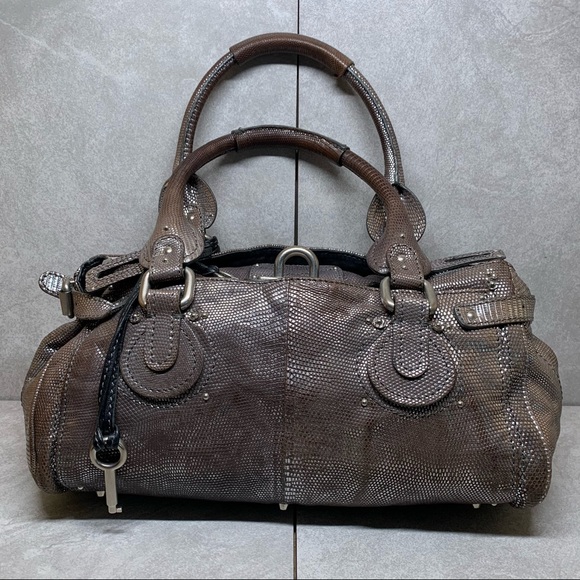 Chloe Handbags - CHLOE Limited Edition Washed Lizard Paddington Bag